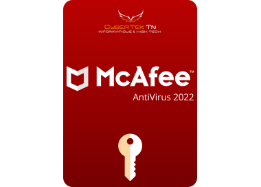 Clé McAfee AntiVirus 2022 (1an/ 1PC)