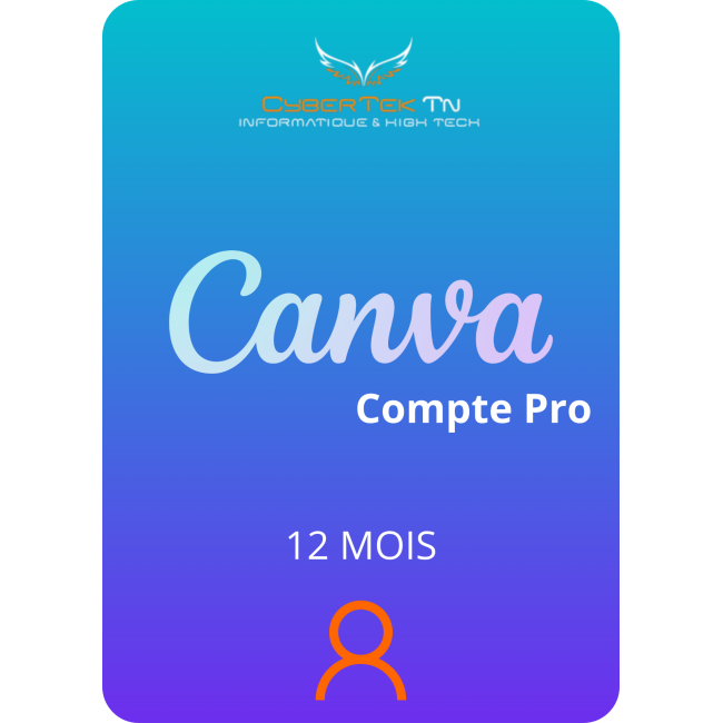 Compte d'abonnement Canva Pro - 12 Mois