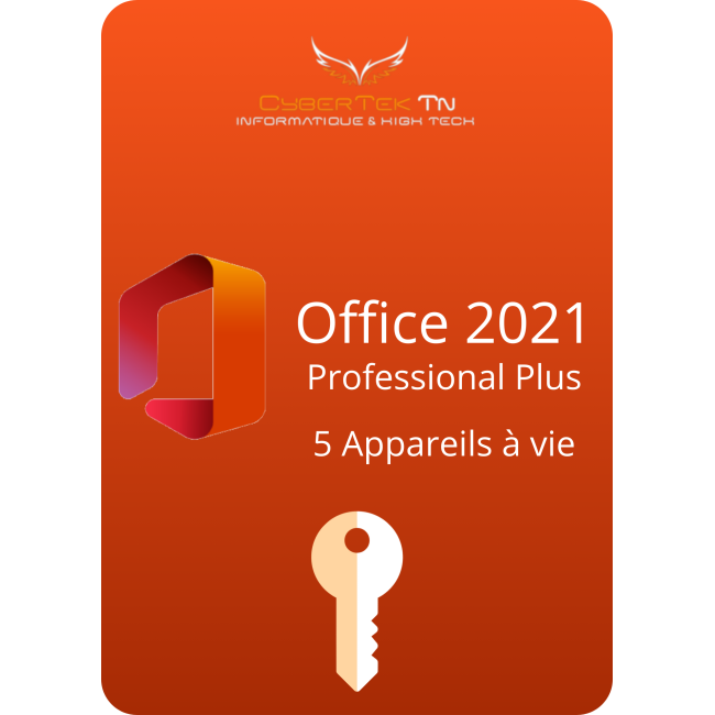 Microsoft Office 2021 Professional Plus Lifetime 5 appareils