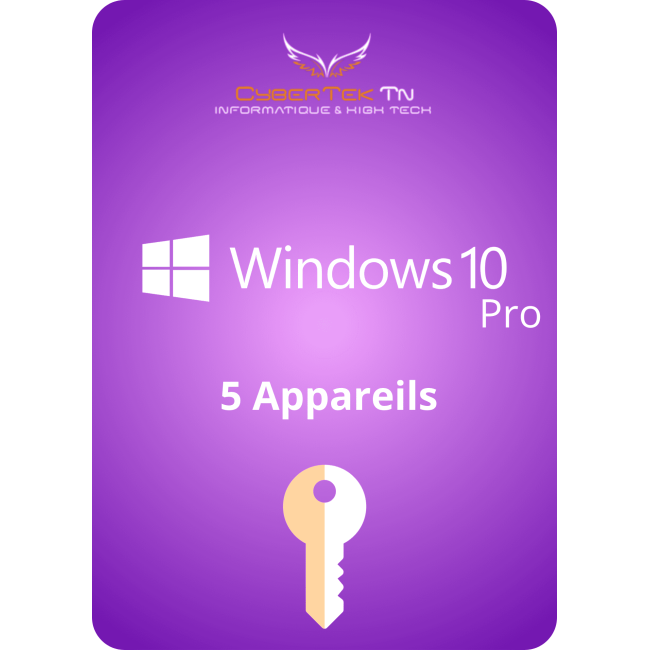 Microsoft Windows 10 Professional Cd Key 5 Appareils Retail