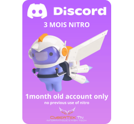 Discord Nitro - Cadeau d'abonnement d'essai de 3 mois