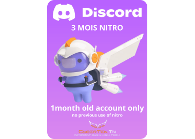 Discord Nitro - Cadeau d'abonnement d'essai de 3 mois