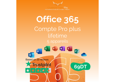 COMPTE - Microsoft Office 365 Pro Plus Lifetime 5 appareils