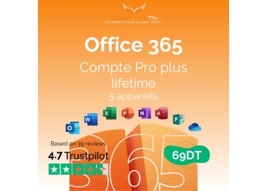 COMPTE Microsoft Office 365 Pro Lifetime pour 5 appareils – vue avant