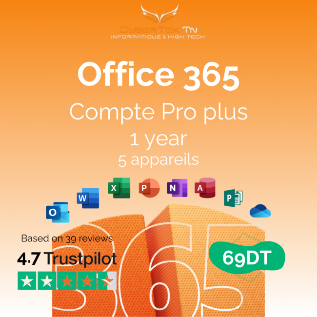 COMPTE Microsoft Office 365 Pro Lifetime pour 5 appareils